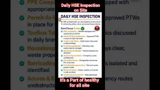 HSE Inspection on a daily basis #construction #riskmanagement #hazard #safetytraining #hsetraining