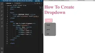 HOW TO CREATE DROPDOWN IN CSS HTML/CARA MEMBUAT DROPDOWN MENU DINCSS HTML #css #htmltutorial #html