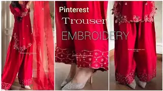 EID Outfit Ideas 🤍 Trouser Hand Embroidery Pattern/Pintrest Inspired ( 2026 )