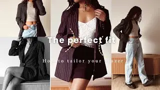 How to Tailor your blazer at home 🪡 #sewing 