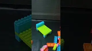Satisfying DIY Blocks Bed | Lego Building Blocks | #buildingblockstoys #shorts