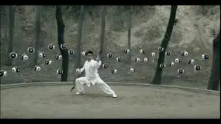 Zhang Yan Fei performing a Flail set