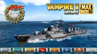 Destroyer Vampire II: Solo warrior on map Hotspot - World of Warships