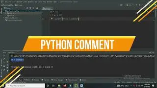 Python Tutorial For Tech Beginners #4 Python Comment