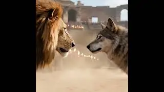 Lion vs Wolf: Animal Arena🐺🆚🦁#lion #wolf #animals #ai