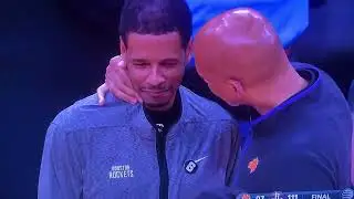 Suns coach Monty Williams shared an emotional embrace with Rockets coach Stephen Silas 🙏🏽