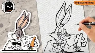 Como desenhar o Pernalonga de smoking passo a passo