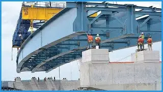 Japan and Korea's Amazing Modern Bridge Building Technology. Heavy Duty Construction Equipments