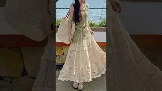 Crochet long skirt for women ✨🌷 #trending #crochetfashion #crochet #fyp #crochetskirts #shortvideo