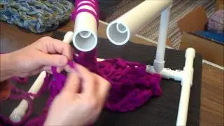 Lesson #6 (Part Two):  More on Joining Ends with Stationary Rods - Knitting with PVC Pipe