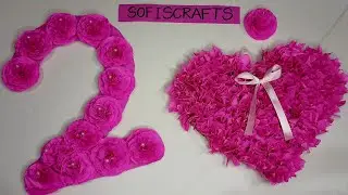 DIY 3D Floral Number Decoration Idea for Birthday decoration or Anniversary decoration
