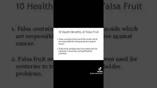 Health benefits of Falsa