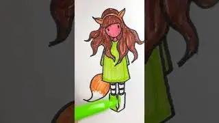 DRAW A GORJUSS FOXY GIRL | GORJUSS 여우 소녀 그리기 #Shorts