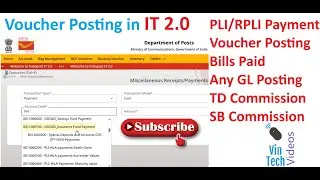 Voucher Posting in IT 2.0 || Bills Paid/PLI Payment/RPLI Payment/Any GL Posting || Vin Tech Videos