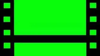 film strip moves - green screen effect