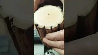 make a carving of a wooden stick to make a pumpkin-like shape#shorts #trending #youtubeshorts