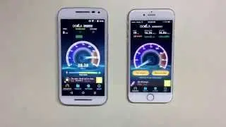 Internet speed test- moto g3 vs iphone 6