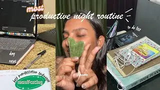 Productive Night Routine🗓️ : Manifesting technique, journal, reading , todo & more✏️