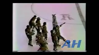EHL Apr. 21, 1981 Erie Blades John Mitchell Cup Championship Celebration Richmond Rifles