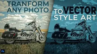 Transform Any Photo to Vector Art Style Image | Photoshop Tutorial #1