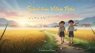 School from Village Paths | Ghibli-Style Indian Village | Ghibli Gaon