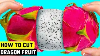 Как легко нарезать драконий фрукт || Драконий фрукт