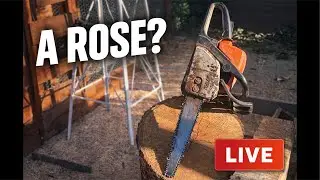 Can a Chainsaw Really Carve a Rose? 🌹 LIVE Chainsaw Carving