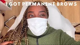 PERMANENT BROWS?? | My MICROSHADING Ombr&eacute; Powder Brows Experience on Dark Skin | Day 1 thru 5 Review