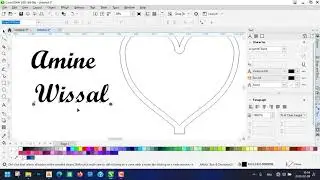 How to drawing two names inside a heart in CorelDraw in 5 min for cnc router