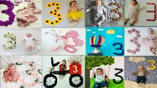 3 Months Baby Photoshoot Ideas | Third Month baby Photos Idea at home