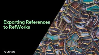 Exporting References to RefWorks