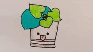 Easy beautiful plant ☘️☘️ drawing step by step ।। Cute plant drawing 