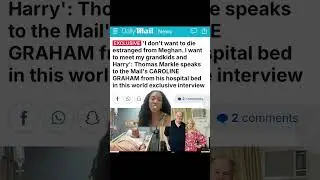 Thomas Markle And The British Tabloids Are Trying To Black Mail Duchess Meghan