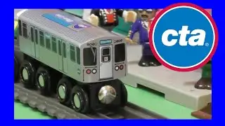 Wooden Toy unboxing : Munipals Wooden Toy Train CTA Blue Line (05209 voice)