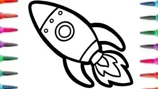 How to draw beautiful drawing |  Rocket  Drawing And Coloring For Kids and Toddlers