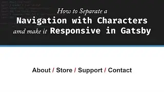 How to Separate a Navigation with Characters in Gatsby using React Bootstrap