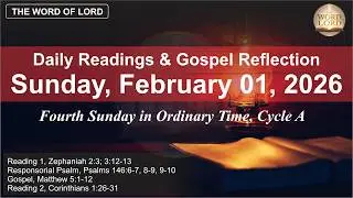 Today's Catholic Mass Readings and Gospel Reflection - Sunday, February 01, 2026 #thewordoflord