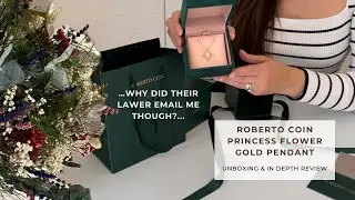 ROBERTO COIN PRINCESS FLOWER PENDANT WITH DIAMONDS 🤍 UNBOXING REVIEW 👀 WHY DID THEIR LAWER EMAIL ME?