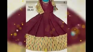 Ikkat long frocksI ikkat long gowns| latest ikkat long gowns| ikkat cotton long frocks with price