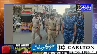 Hyderabad: In view of upcoming festivals, flag march held by DCP East zone