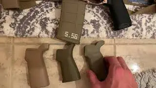 Ar15 Pistol Grip Comparison. BCM, B5, Magpul, Reptilia