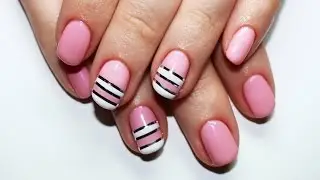 Striping Tape Nail Art Design | nail art con il nastro adesivo | gel | semipermanente |