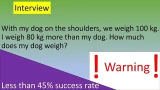 Here's How To Answer A Finance Interview Question !(Brain teaser)