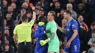 Idrissa Gueye  RED CARD Vs Manchester United | Idrissa Gueye Vs Michael Keane 