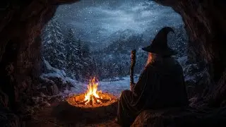 Snowy Night by the Fire | Medieval Music Ambience for Focus & Study