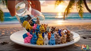 Cute Colorful Tiny Animals in a Glass Jar Compilation | Furry_Feathered_Scales | (EP25) #ai #animals