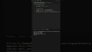 7.Mastering String Manipulation in Python: Unleash the Power of Text Transformation #python