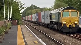66536 4E07 Freightliner with 32 containers 17;51 2E Lea Road 20/8/2025