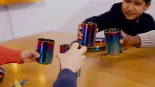 The Ahimsa&reg; Story  Colorful stainless steel dinnerware for kids