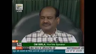 Shri Nihal Chand Chauhan raising 'Matters of Urgent Public Importance' in Lok Sabha: 04.02.2020